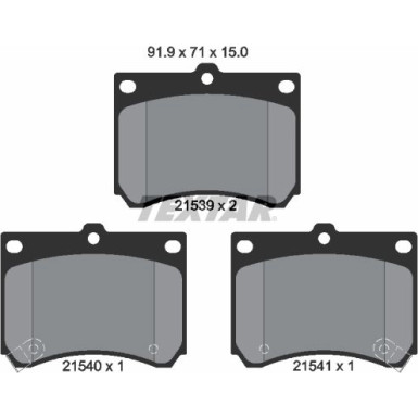 Bremsbelagsatz Mazda P. Mx-3 | 2153901