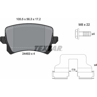 Bremsbelagsatz Vw T. Passat 05-/Tiguan 07-/Sharan 10 | 2448301