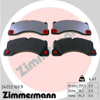 ZIMMERMANN Bremsbeläge | 24553.160.9