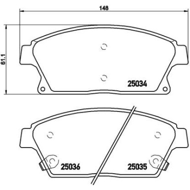 BREMBO Bremsklötze VA | OPEL Astra/CHEVROLET Cruze 08 | P 59 077