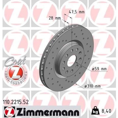 Bremsscheibe VA Sport | ALFA 166,LANCIA 98 | 110.2215.52