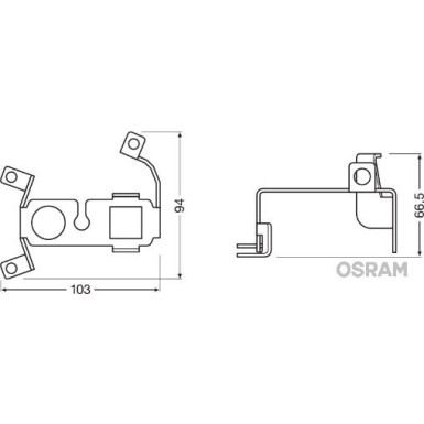 Osram | LEDriving FOG 101/102 VW MOUNT LEDFog 101 Halterung für VW Set | LEDFOG101-VW-M