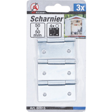 BGS Scharnier-Satz | 50 x 50 mm | 3-tlg | 80915