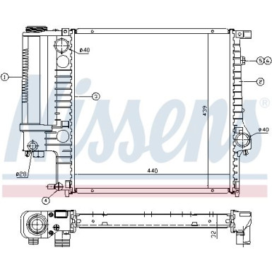 Wasserkühler PKW | BMW 3 (E36) 90 | 60623