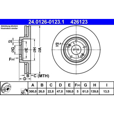 Bremsscheibe Renault P. Laguna 1.6-2.2 Dci 01 | 24.0126-0123.1