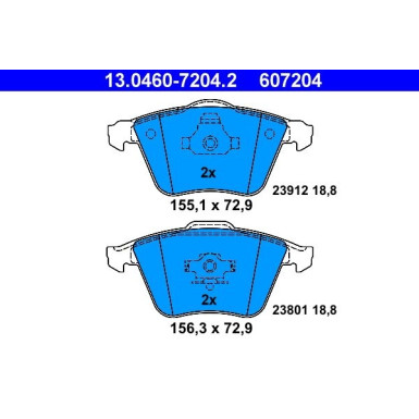 Bremsbelagsatz Volvo P. C70/S40/V40/V50 04 | 13.0460-7204.2