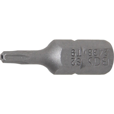 BGS Bit | Antrieb Außensechskant 6,3 mm (1/4"""") | T-Profil (für Torx) mit Bohrung T9 | 2438