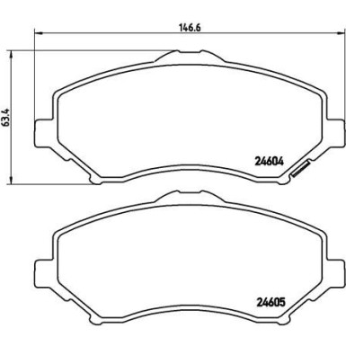 BREMBO Bremsklötze VA | FIAT Freemont VW Routan 08-16 | P 11 025