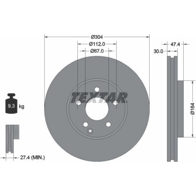 Bremsscheibe Db P. W211 03- 4Matic | 92152105