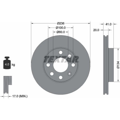 Bremsscheibe Opel P. Astra | 92029603