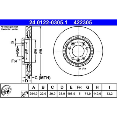 Bremsscheibe | 24.0122-0305.1