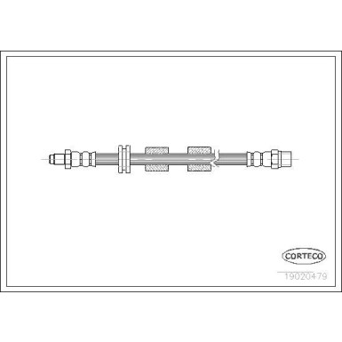 CORTECO Bremsschlauch | 19020479