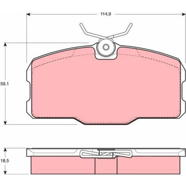 Bremsbelagsatz Db P. W126 380-560 | GDB418