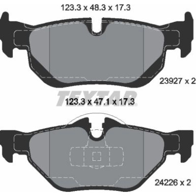 Bremsbelagsatz Bmw T. 1/3/X1 04-15 | 2392701