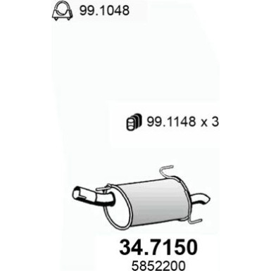 Endschalldämpfer | OPEL Meriva 03 | 34.7150
