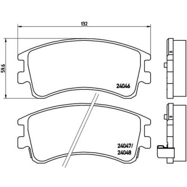 BREMBO Bremsklötze VA | MAZDA 6 02-08 | P 49 032