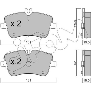 Bremsklötze VA | MERCEDES W203,R171 00 | 822-342-0