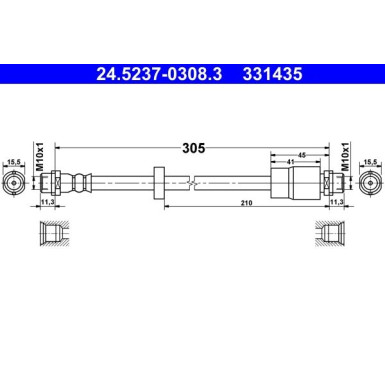 Bremsschlauch | 24.5237-0308.3