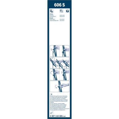 BOSCH | Wischerblatt 606S | TWIN-Spoiler | 3397118305