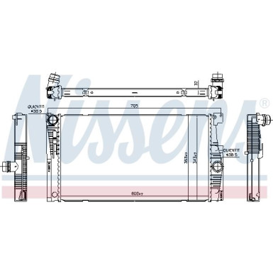 Wasserkühler PKW | BMW 520i 10 | 60839