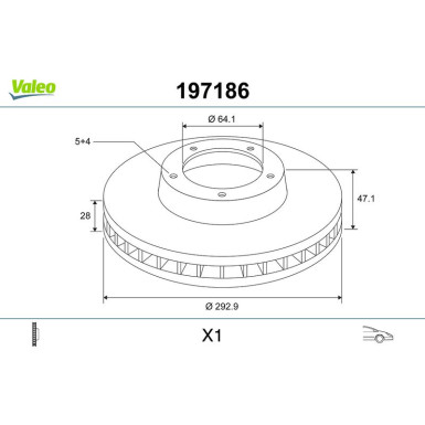 VALEO Bremsscheibe | 197186