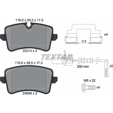 Bremsbelagsatz Vw T. A8 09- Scheibe 330Mm | 2521404