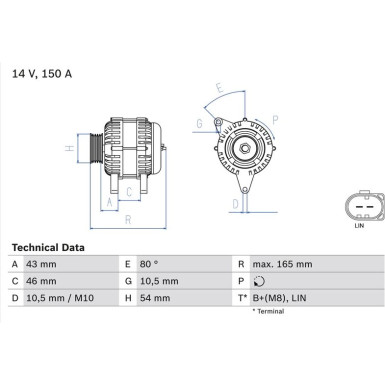 Lichtmaschine | FORD,LAND ROVER | 0 986 081 400