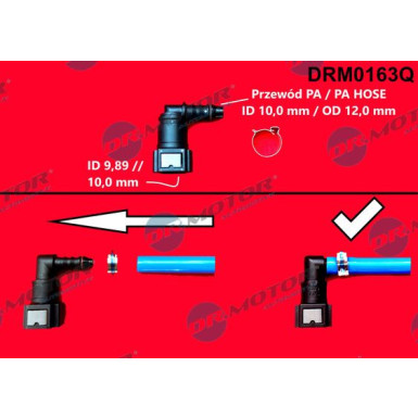 DR.MOTOR Schlauchverbinder, Kraftstoffschlauch DRM0163Q