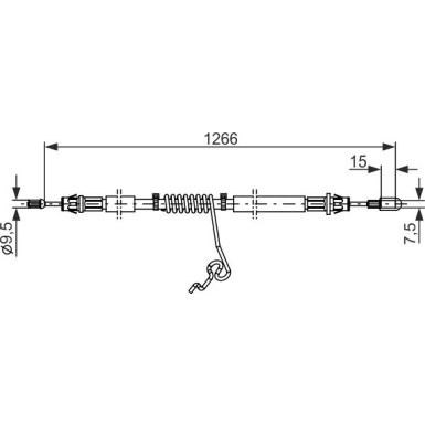 Handbremsseil re | FORD TRANSIT 06 | 1987482281