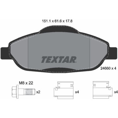 Bremsbelagsatz Peugeot S. 308/3008/5008 07 | 2466001