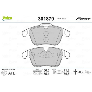 VALEO Bremsbeläge | 301879