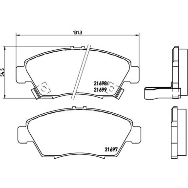 BREMBO Bremsklötze VA | HONDA Civic, jazz 91-08 | P 28 024