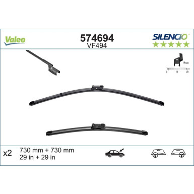 VM494 VALEO Silencio X.TRM Wischer | Ford Focus 3 | 574694