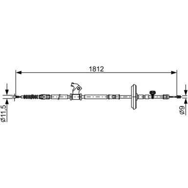 Handbremsseil li | OPEL Astra 14 | 1987482503