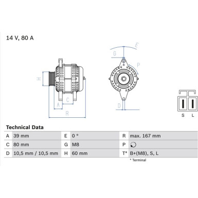 Lichtmaschine | NISSAN Almera | 0 986 045 701