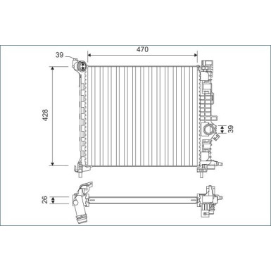 VALEO Motorkühler | 701166