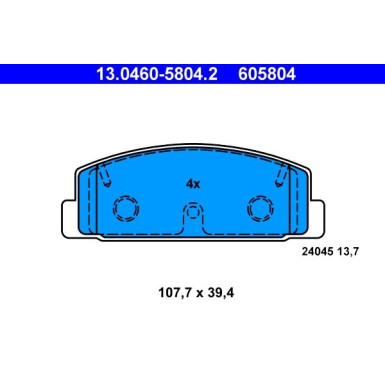 Bremsbelagsatz Mazda T. 323/626/6 98 | 13.0460-5804.2