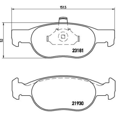 BREMBO Bremsklötze VA | FIAT Punto 93-12 | P 23 125