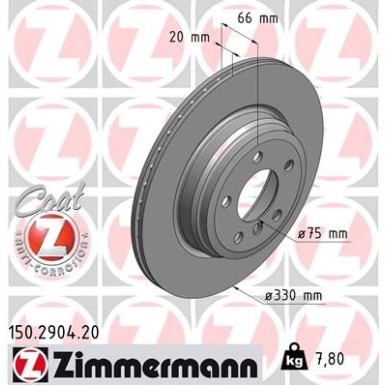 ZIMMERMANN Bremsscheibe | 150.2904.20