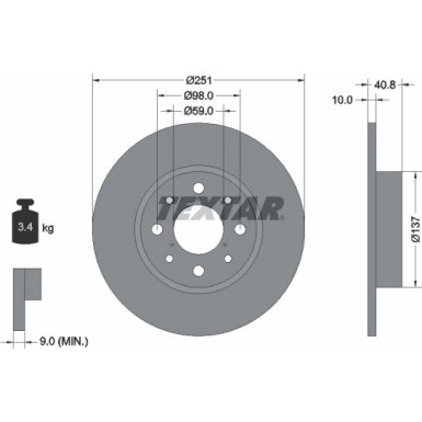 Bremsscheibe Alfa T. Mito 08 | 92202303