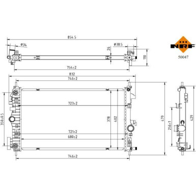 Kühler, Motorkühlung | 50047