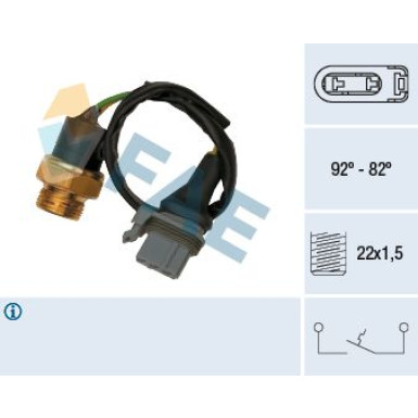 FAE Temperaturschalter, Kühlerlüfter | 37510