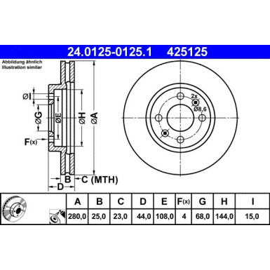 Bremsscheibe | 24.0125-0125.1