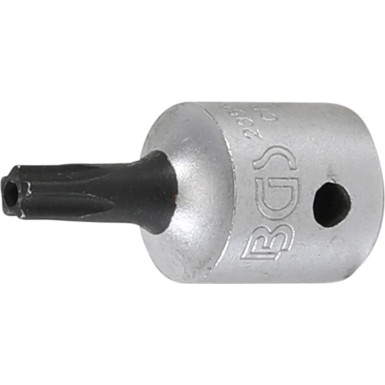 BGS Bit-Einsatz | Antrieb Innenvierkant 6,3 mm (1/4"""") | TS-Profil (für Torx Plus) mit Bohrung TS20 | 2355-TS20