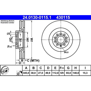 Bremsscheibe Vw P. Eos/Golf/Passat 05 | 24.0130-0115.1