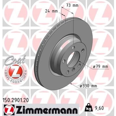 ZIMMERMANN Bremsscheibe | 150.2901.20