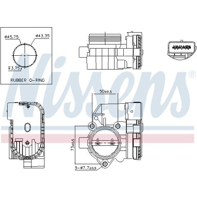 NISSENS Drosselklappenstutzen | 955006