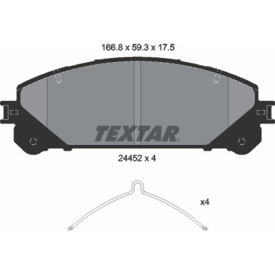 Bremsbelagsatz Lexus P. Rx 09-/Rav 4 12 | 2445201