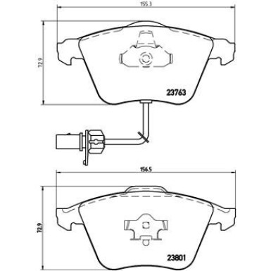 BREMBO Bremsklötze VA | AUDI A4, A6 SEAT Exeo 08 | P 85 084