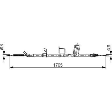 Handbremsseil re | NISSAN QASHQAI 07 | 1987482339